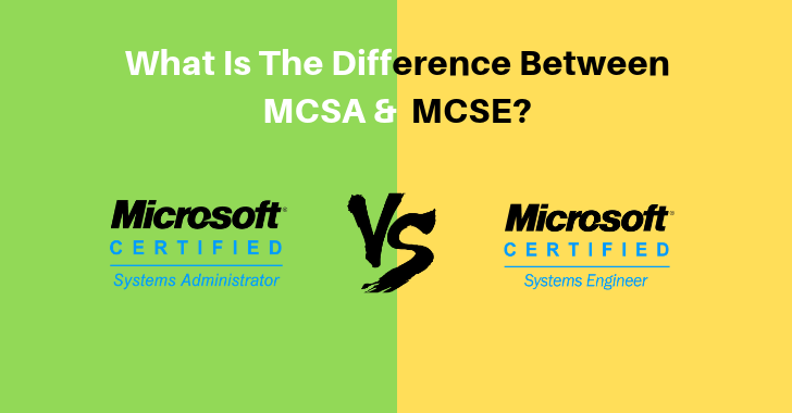 Difference Between MCSA & MCSE_